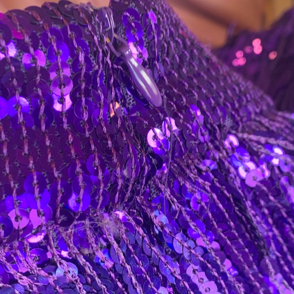 EUC Queen of Sparkles sequin fringe skirt size Large - Picture 4 of 10